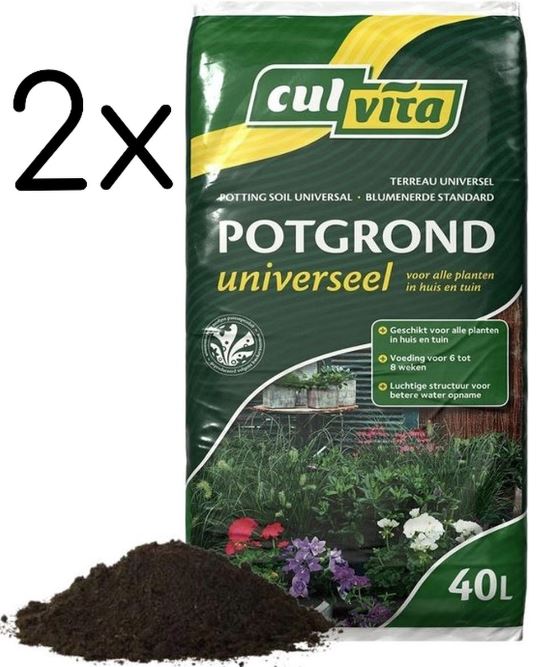 ACTIEPRIJS - Potgrond 40 liter 2x